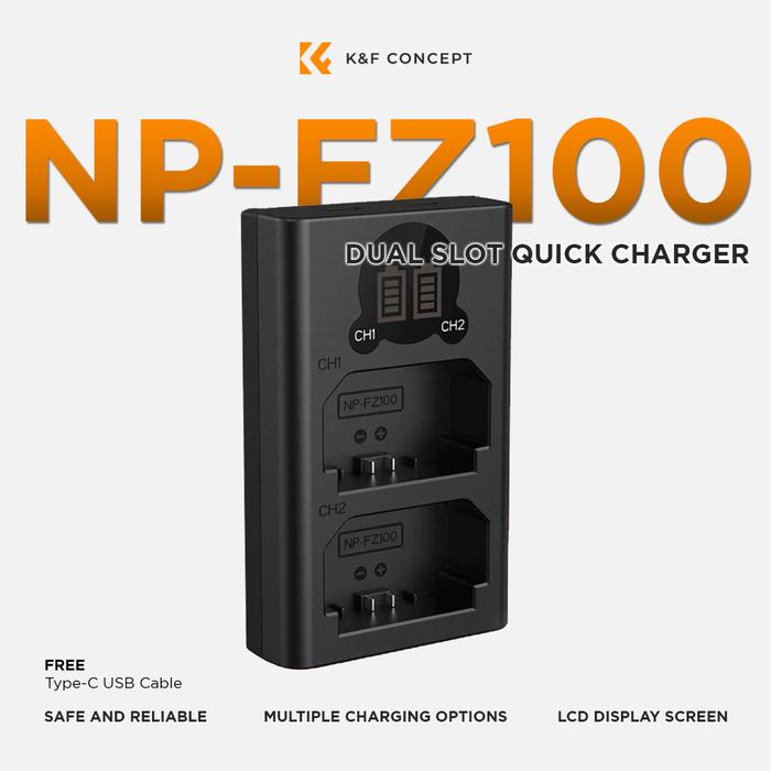 Gambar KNF Concept LCD Dual Smart Charger Sony NP-FZ100 with Type-C Fast Charging USB dari MACRO.id Kota Administrasi Jakarta Barat Tokopedia