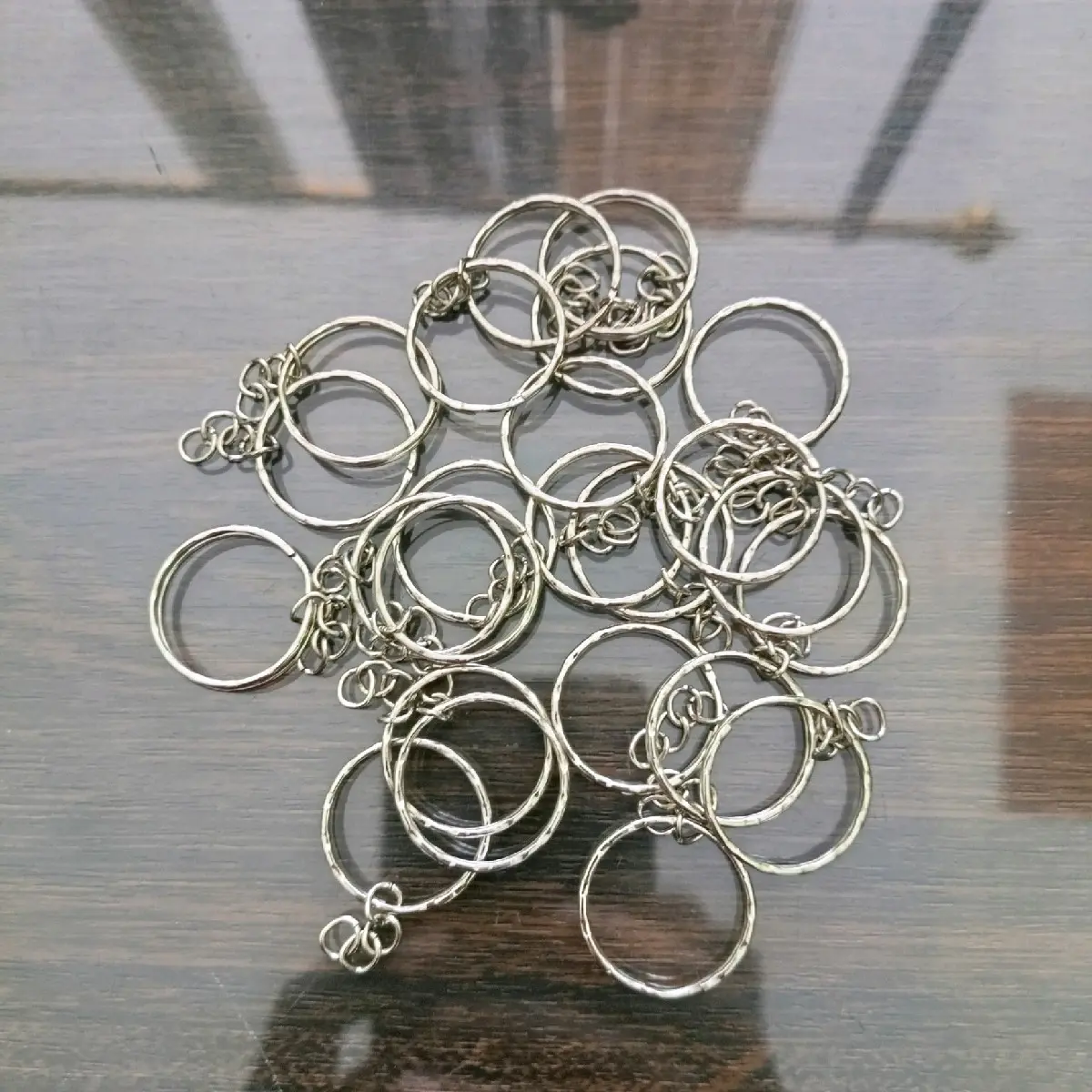 12pcs gantungan kunci sedang + ring bulat Ganci