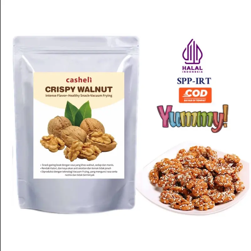 Crispy Walnut Honey Sesame - Snack Garing Walnut Madu dan Wijen 100 Gram Cemilan Food