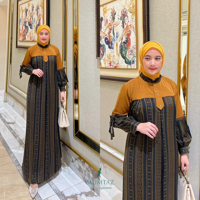 KANAYA SIGNATURE by Mumtazgamis itycreap mix rosecreap gamis wanita terkini Muslim Dress Mewah Pesta Lebaran Syari Maxi Dewasa Remaja cocok untuk Kondangan Simple terbaik 7