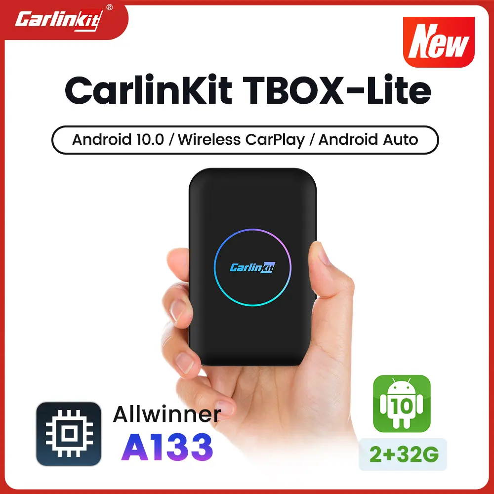 2024 CarlinKit 2G+32G Android 10 CarPlay Ai Box Tbox Lite Wireless AA CarPlay Youtube Netflix Disney