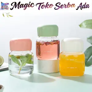 Magic Toko Serba Ada Botol Minum Jus Kaca H679 Botol Minum Air Mini Anti Tumpah Botol Minum Tumbler Mini 200ml
