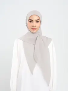 napocut Hijab - Plain Paris Grey and Purple Series - Hijab Segiempat Paris Jepang Premium 115 x 115 cm