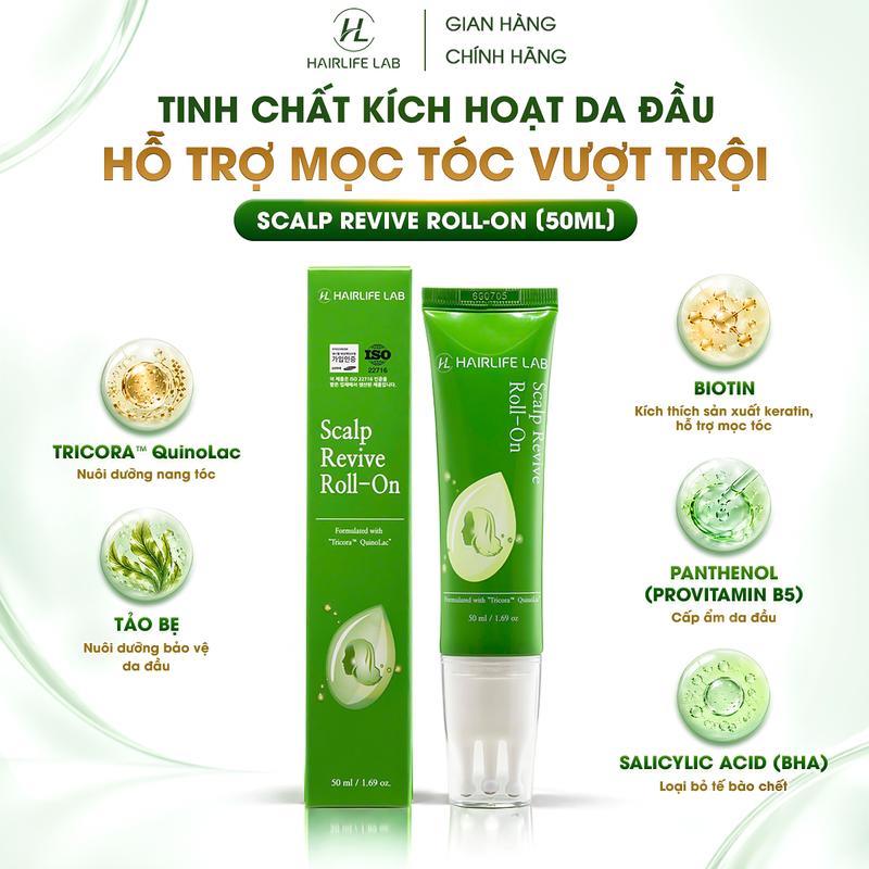 [Made in Korea] Tinh Chất Lăn Kích Mọc Tóc Hairlife Lab Scalp Revive 50ml