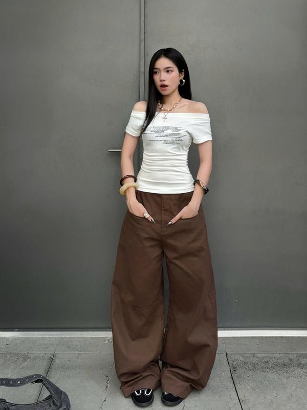 Quần Kaki Normal Migcool quần dài ống cong lưng trơn Q03