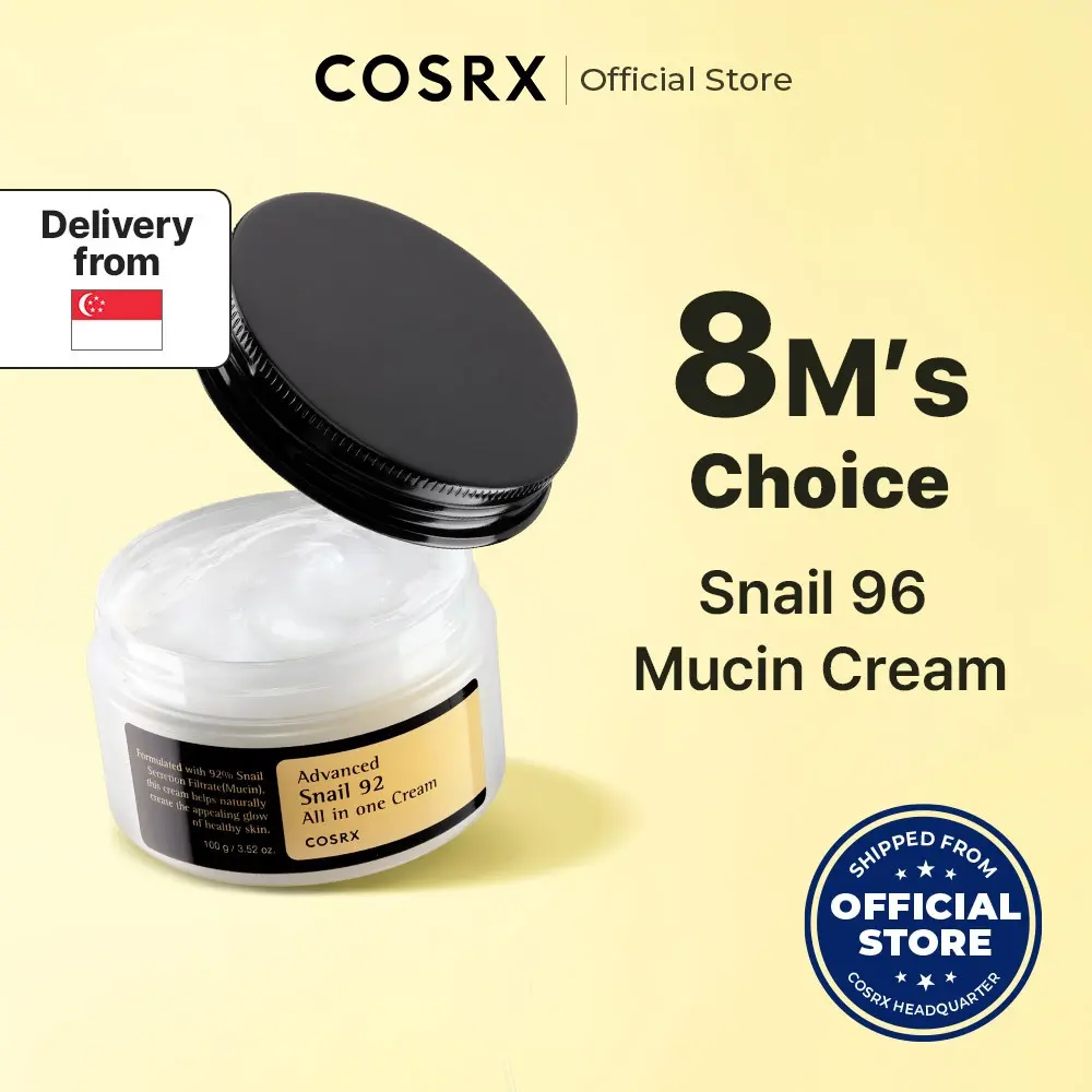 COSRX Advanced Snail 92 All in one Cream, Snail Secretion Filtrate 92%, Anti-aging Wrinkle Improvement
