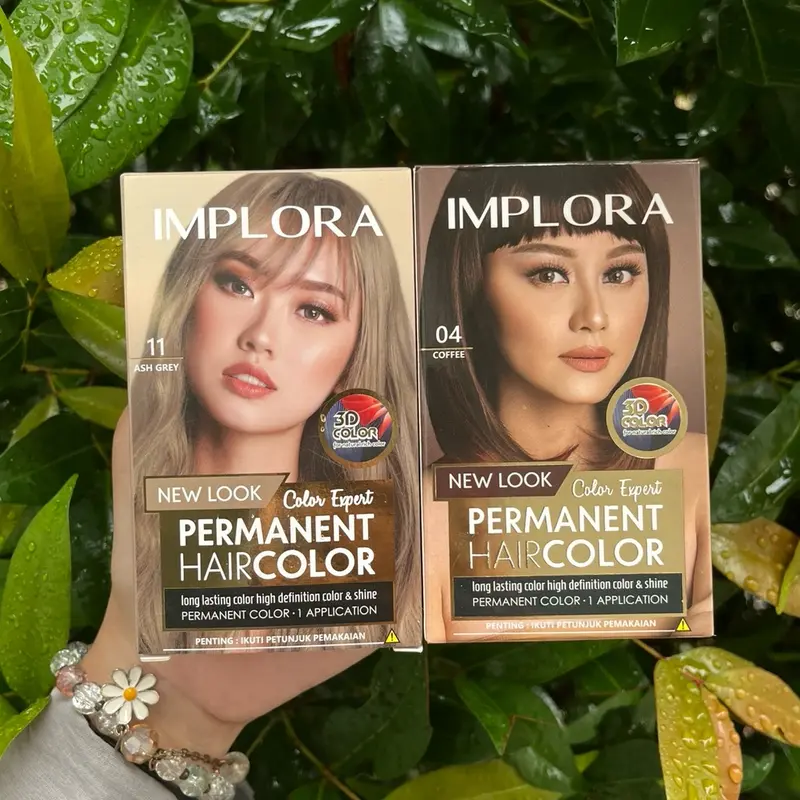 Paket Implora Pewarna Rambut Ash Grey 11 + Coffee 04 1