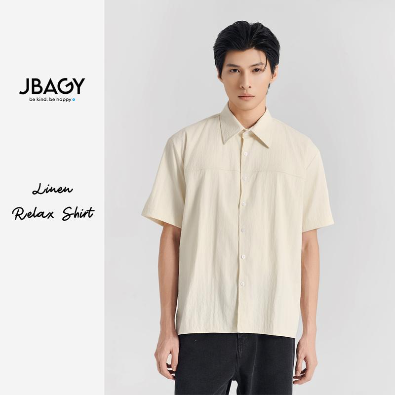 Áo sơ mi nam Linen tay ngắn form Relax 2025 Collection JBAGY - JS2502