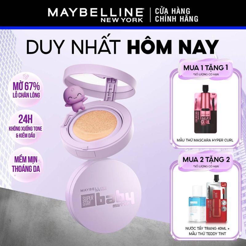  Phấn nước Superstay 24H Baby Matte Maybelline New York  MỚI  