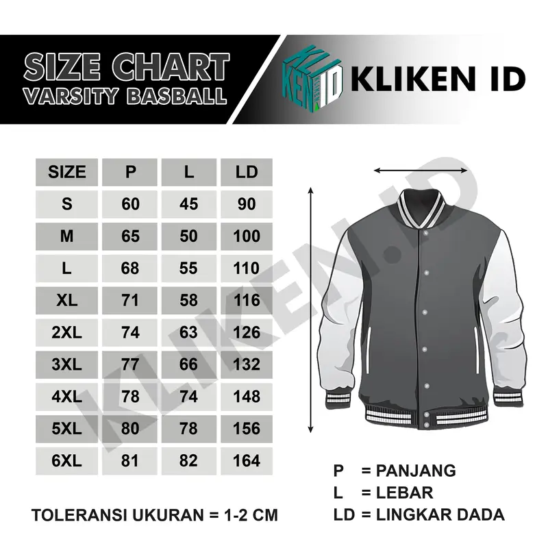 Jaket Baseball Varsity bomber Kancing ( BISA CUSTOM INISIAL WARNA SABLON BORDIR ) Pria Wanita Jumbo big Size S M L XL XXL XXXL XXXXL XXXXXL XXXXXXL HITAM PUTIH Korean Street Style 8