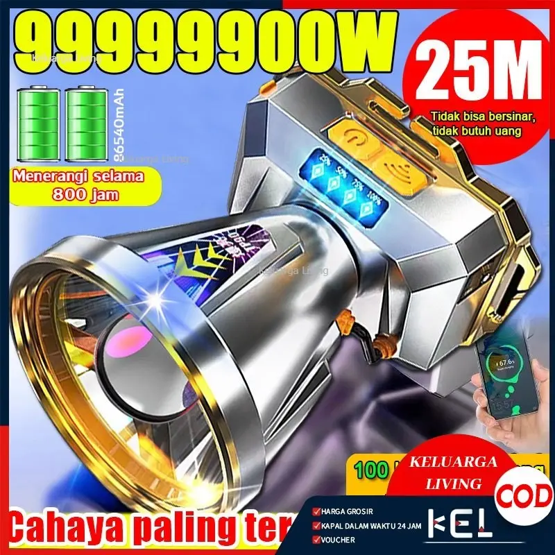 Iradiasi 30000m Penerangan terus menerus selama 800 jam LED senter super terang lampu depan luar yang kuat lampu depan tahan air sensor gerak senter berkemah senter kepala super terang