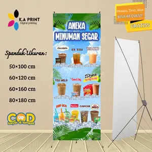 Cetak SPANDUK BANNER Aneka Miniuman  Segar MMT Spanduk Custom 60x160 [HARGA TERJANGKAU] [Tanpa Tiang]