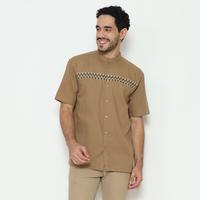Gambar AMK Kemeja Koko Pria Lengan Pendek KK Akshaya S/s Khaki - M dari AMK Store Kab. Karanganyar 1 Tokopedia