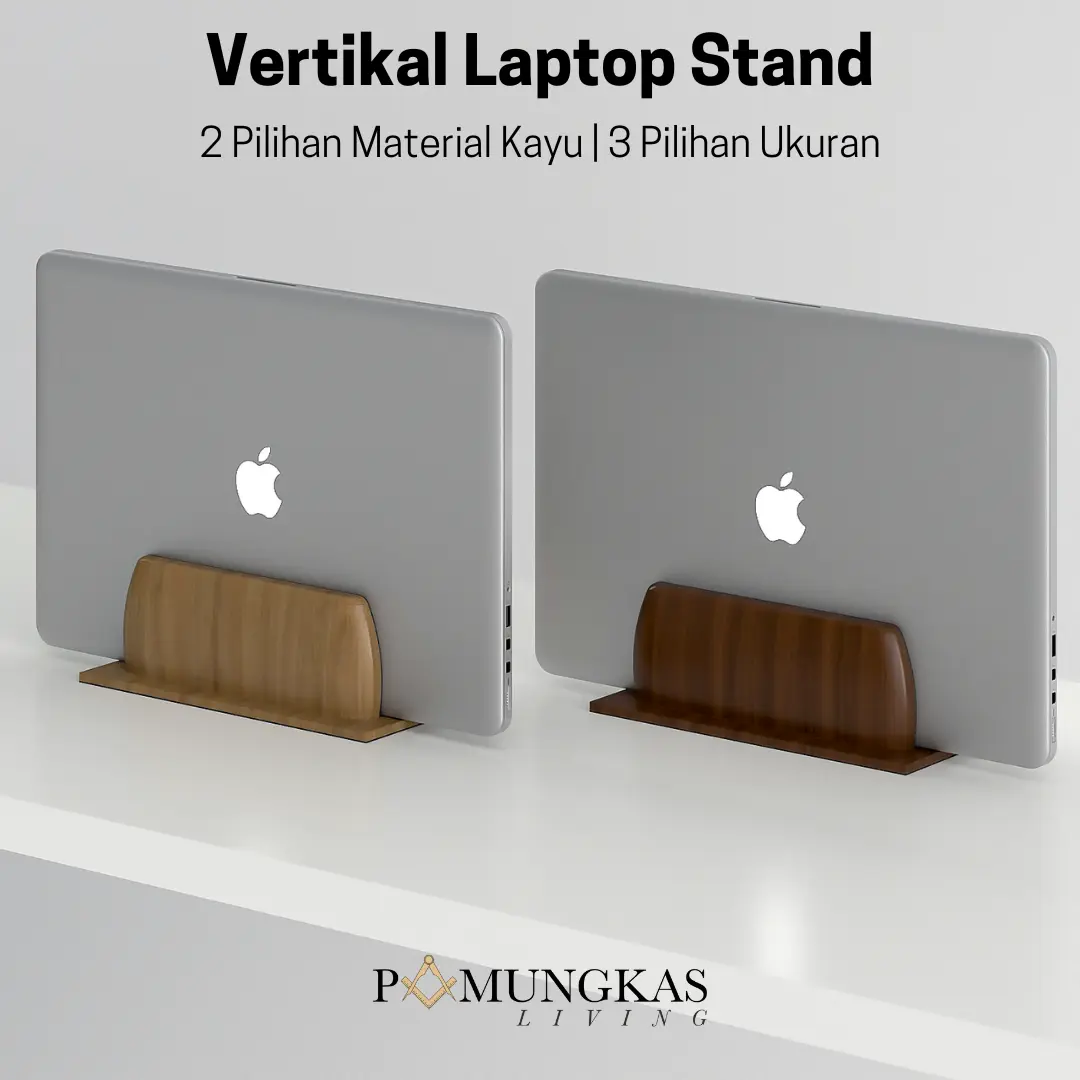Pamungkas Living Vertikal Laptop Macbook Stand Holder Kayu Jati