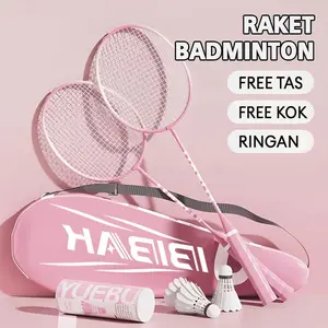 RAKET BULU TANGKIS/ RAKET BADMINTON ISI 2 GRATIS BAG/KOK BULUTANGKIS/SHUTTLECOCK/KOK BADMINTON