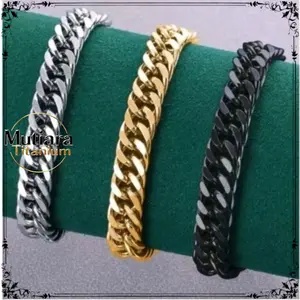 GELANG TANGAN RANTAI TITANIUM ASSLI PRIA DAN WANITA ANTIKARAT DAN ANTILUNTUR Bracelets