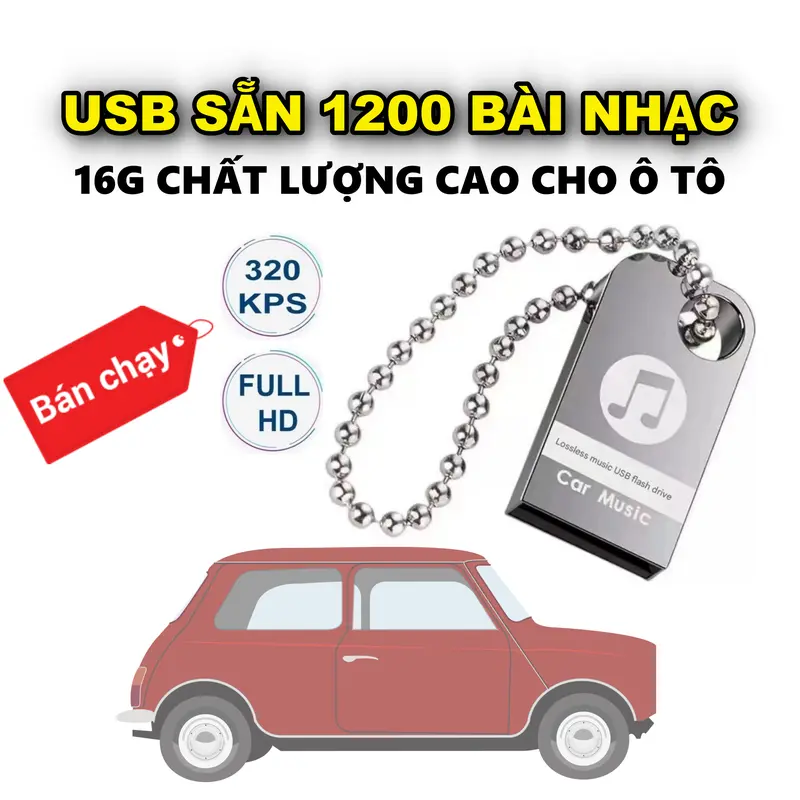 USB Sẵn Nhạc Ô Tô 16G Chất Lượng Cao 320kbps + Nhạc Hình Video MP4 Mới Nhất 0