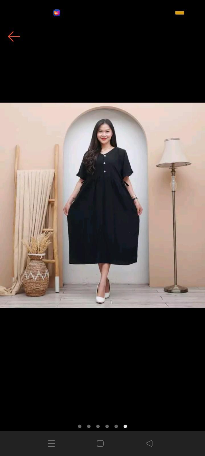 Product Introduction of Daster Rayon Polos Chibi Busui Frenly Nyaman Dress adem rayon premium Kancing Karet Pendek Simple gaun tidur Panjang Midi Katun Samping Basic Kain Merah Kimono Pantai 3