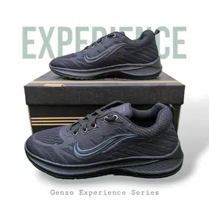 Genzo Experience Series Sepatu Sekolah Hitam Polos Model terbaru korean fashion Sneakers olahraga running Outdoor Pria