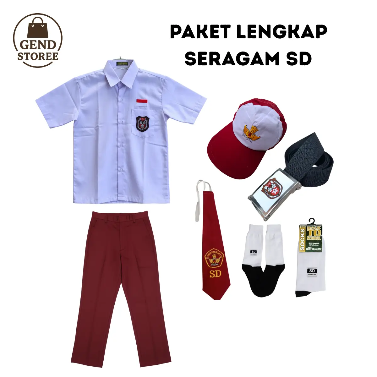 SET ACC TOPI MERAH PUTIH