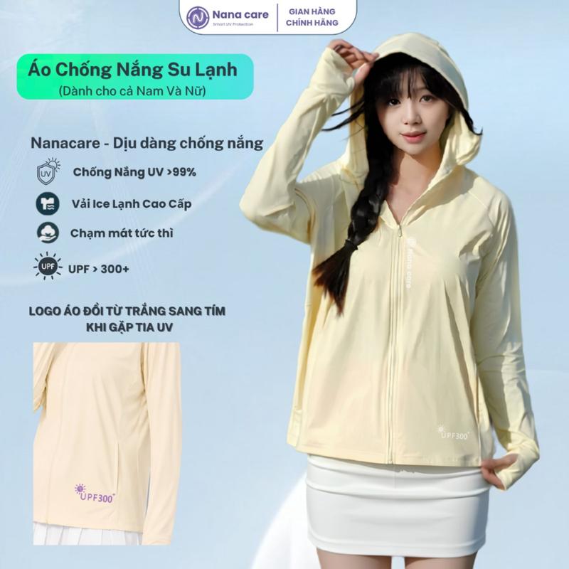 Áo Chống Nắng Chất Su ICE mát lạnh Nam Nữ 6D Hàn, UPF > 300, Áo Chống Nắng Chống UV Bảng Màu Pastel NANACARE (NA06)