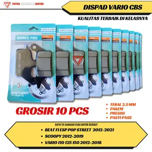 (GROSIR 10 PCS) Dispad Kampas Rem Cakram Depan Vario 110 fi Beat Fi Scoopy fi Spacy Vario cbs vario beat