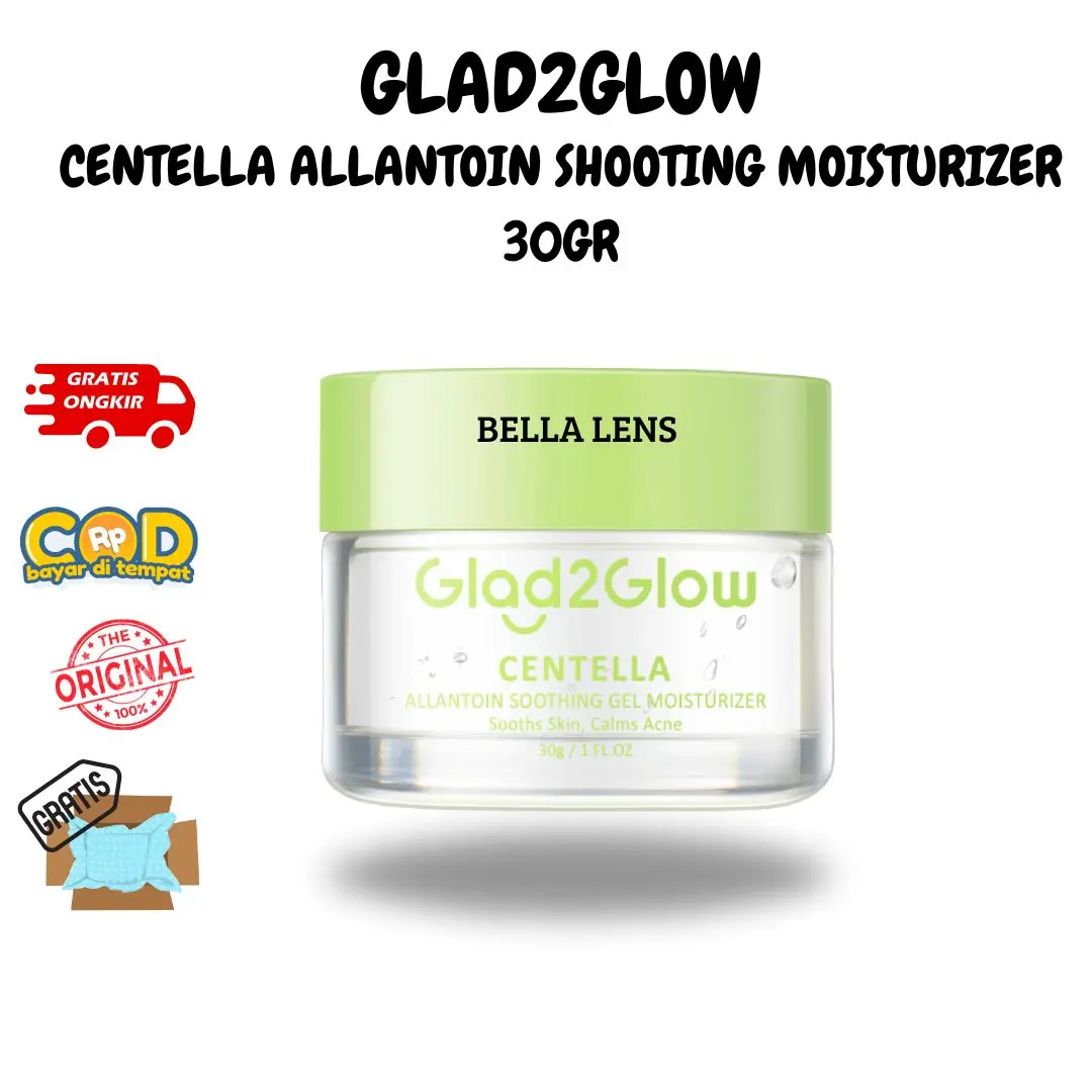Glad2glow Centella Allantoin Soothing Gel Moisturizer Wajah Cooling Pelembab Acid