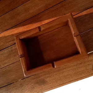 asbak kotak polos finishing kayu jati murah