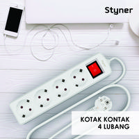 Gambar Kotak Kontak Portable Styner (+Switch) 5 Meter 3/4/5 Lubang - 5 Lubang dari 56 Mart Official Kota Surabaya 3 Tokopedia