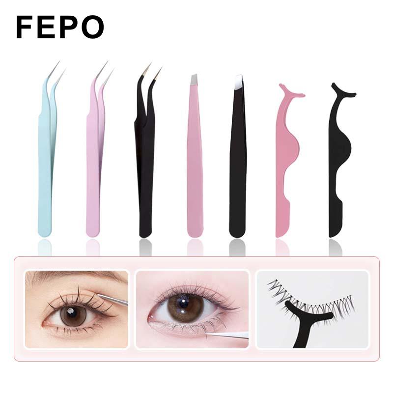  FEPO Nhíp Gắn Lông Mi Giả Bằng Thép Không Gỉ Chuyên Nghiệp 