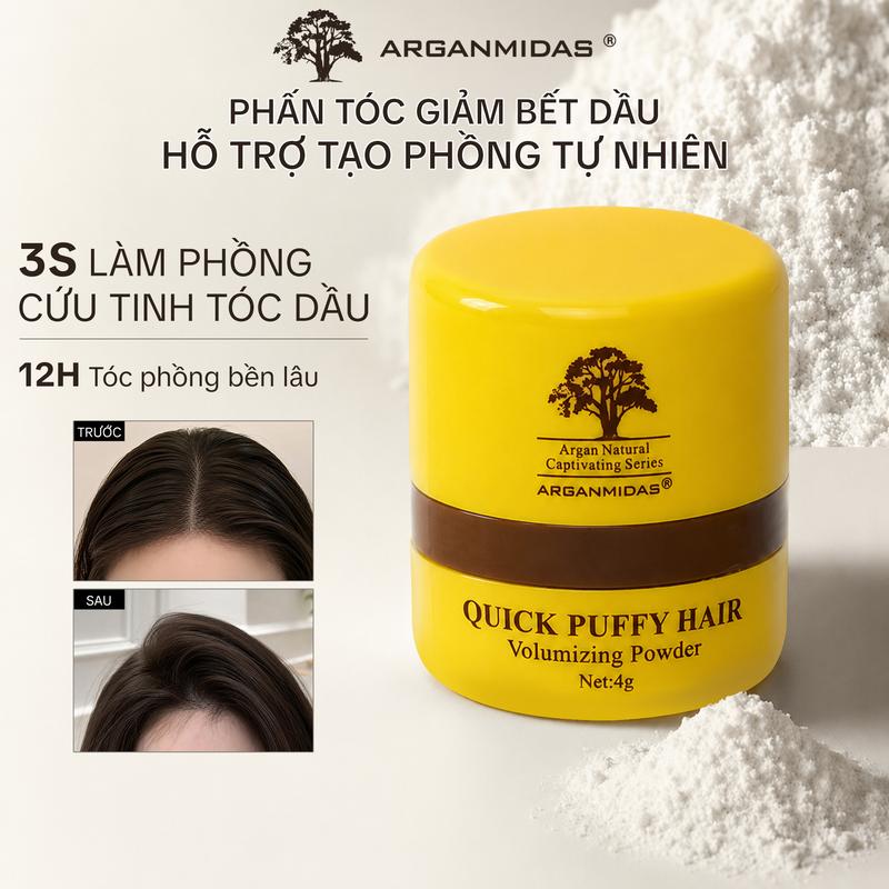 Phấn Tóc Hỗ Trợ Kiềm Dầu Tạo Phồng Chân Tóc Arganmidas - Giải Pháp Cho Mái Tóc…