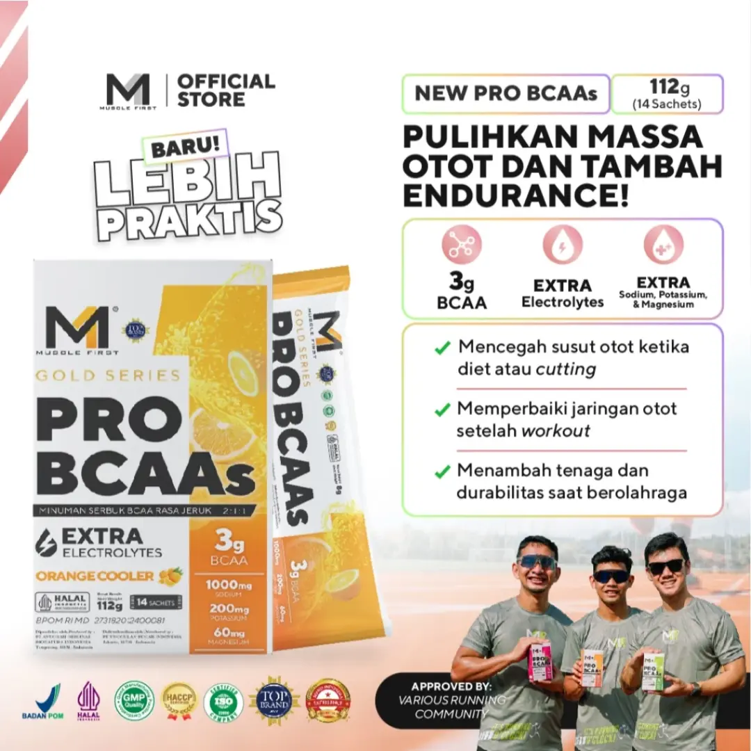 MUSCLE FIRST - PRO BCAA's BOX - ISI 14 SASET canggih  fit  muscle first