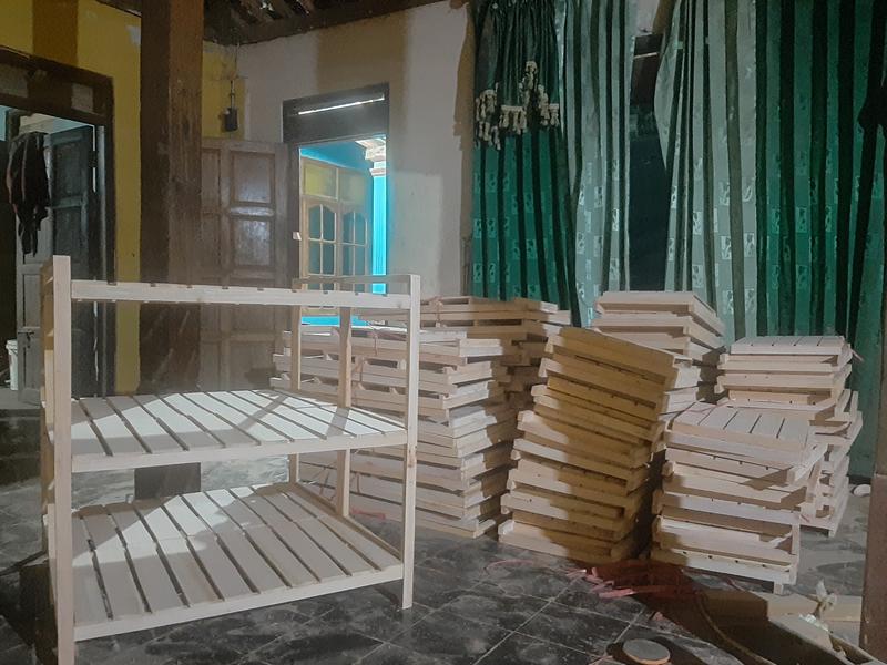 Rak kompor 1 tungku rak kompor 70cm kayu kokoh Buah 4