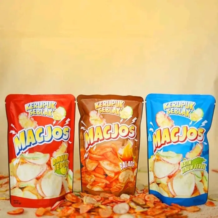 kerupuk seblak macjos  Snack 3 varian rasa