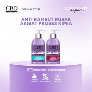 [FYC] CBD Professional Collagen Repair Daily Use Shampoo + Conditioner 250ml - Haircare Treatment Perawatan Rambut Kering Dan Rusak Bercabang Akibat Proses Kimia Dan Styling Diformulasikan Untuk Membersihkan Melembutkan Dan Menutrisi Rambut Vitamin