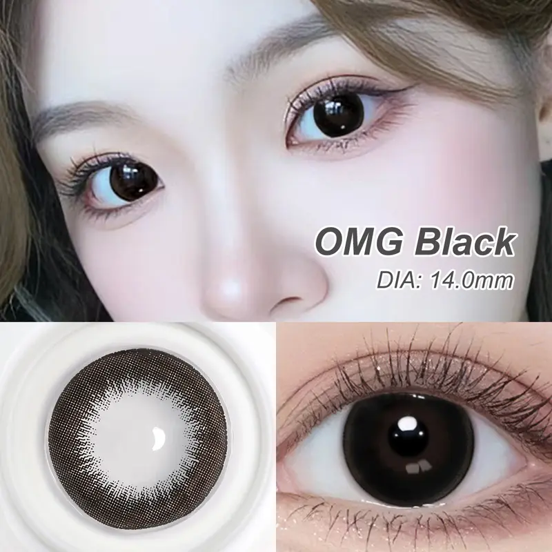 【COD】Magister OMG Softlens Minus 14mm (0.00 s/d -6.00) Sepasang Lensa kontak Kadar Air 38% Soflens minus Soflen minus Contact Lens Eye Brown 6