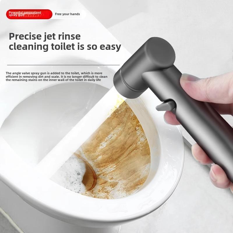Product Introduction of Toilet flushing spray gun, household bathroom, toilet booster nozzle, high-pressure cleaning water gun (without bracket) 22