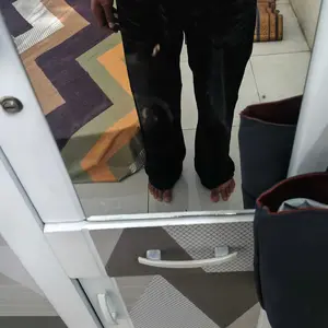 (UNISEX) Celana Jeans Baggy Gombrong Cowok Cewek Highwaist Kulot Jeans Pria Wanita Loose Retro Celana Jeans Panjang Denim Cowok Cewek Santai non Stretch wide leg jeans Hitam Keren Casual