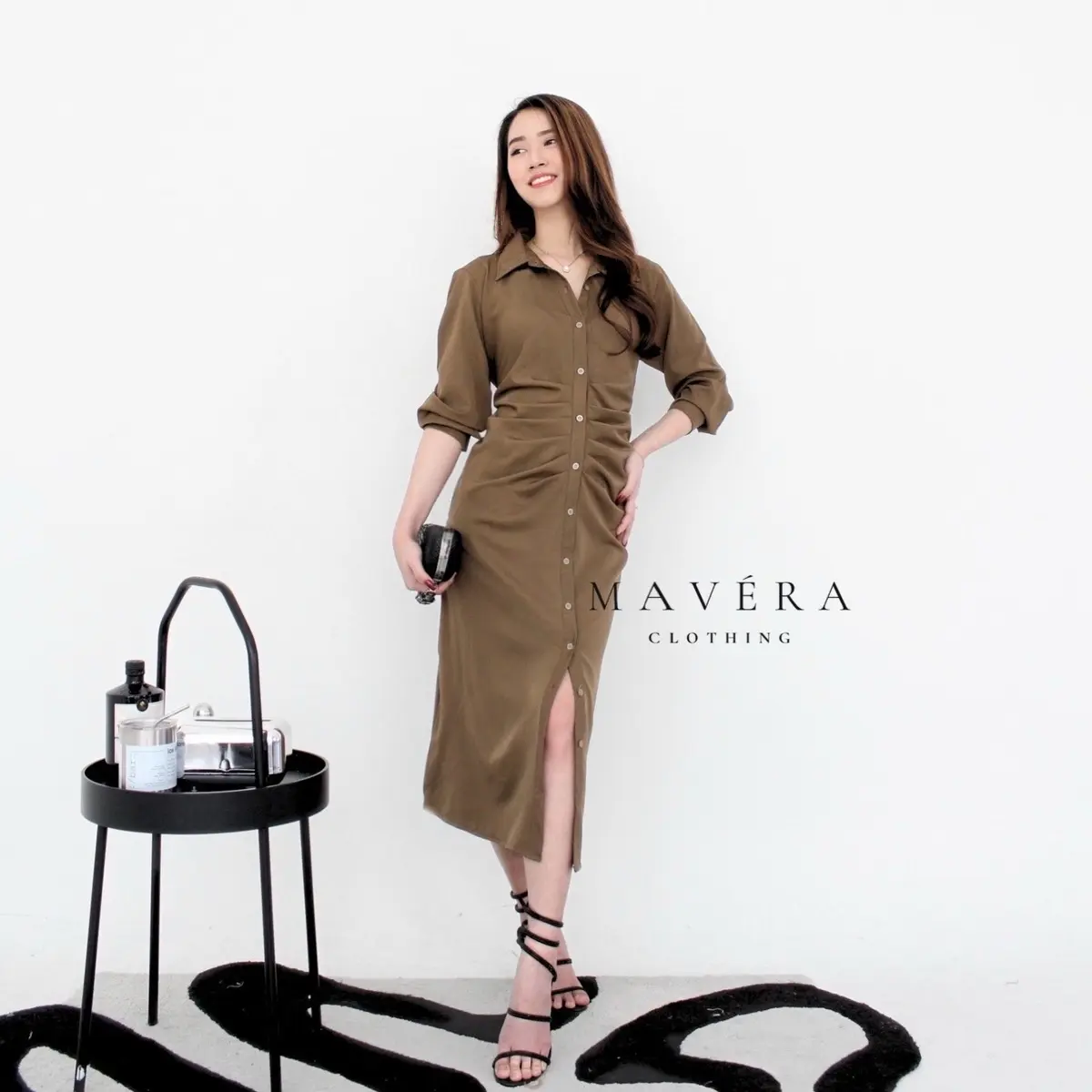 MAVERA - Jasmine Pleated Dress Cotton Silk Bodycon Midi Dress Mewah Elegan  Lembut Nyaman Simple / Dress Wanita Casual - Shop | Tokopedia