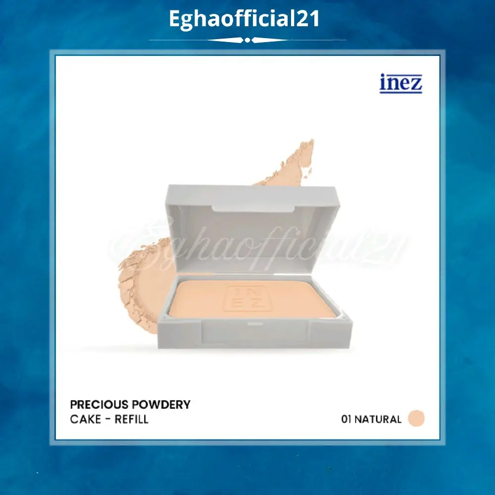 Inez Cosmetics Refill Precious Powdery Cake /PPC / Two Way Cake /Pressed Powder/ Bedak Padat / Isi Ulang Wajah Extract mencerahkan