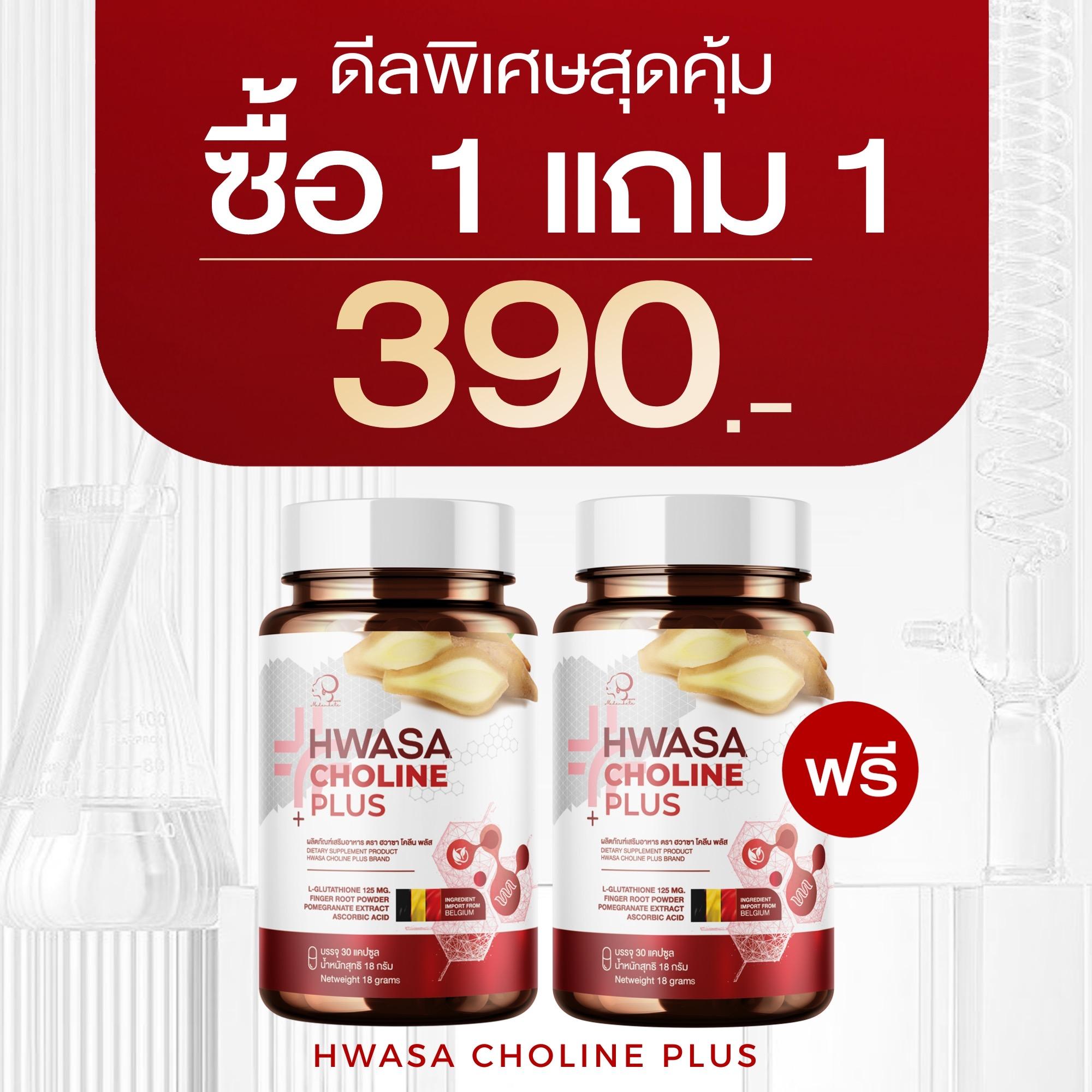 Hwasa Choline Plus ฮวาซาโคลีนพลัส 1 แถม 1 (ตับ)