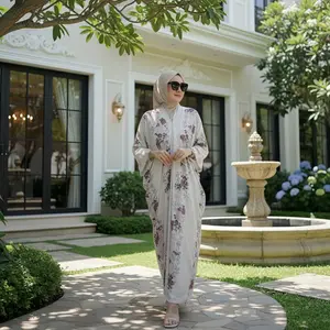 Kaftan Hawa Rayon Jumbo Premium Terbaru LD 140 Fashion Muslim Dress Bumil Busui Friendly Resleting Depan Material Lembut Nyaman Desain Elegan