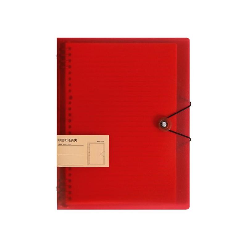 Vintage Inner Cover A5/B5/A4 Binder Cover 8 Hole DIY Binder Loose Leaf Notebook Shell Transparent Notebook Binder A4 File Folder Cover Business 6
