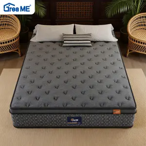 GREAME Kasur Pegas Dengan Kantong Individual Berukuran 30cm Kasur Pegas lantai Antilembap Dan tungau Termasuk Bantal Gratis