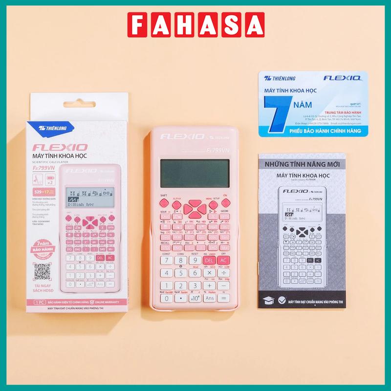 [Chính Hãng] Máy Tính Khoa Học Flexio - Thiên Long Fx799VN - Màu Hồng (Bản Mới - Nâng Cấp)