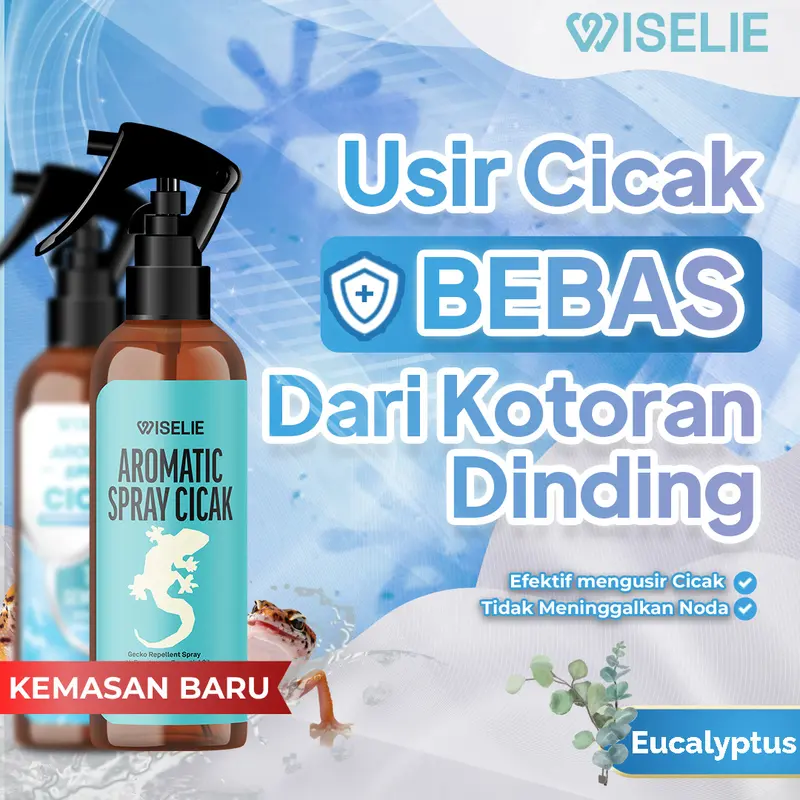Wiselie Aromatic Spray Pengusir Cicak dengan Formula Dijamin Ampuh 100% Mengusir Cicak Secara Efektif Aman Tidak Meninggalkan Bau Menyengat Melindungi Rumah dari Cicak Menjaga Kebersihan Dinding Langit-Langit Tahan Lama obat  pengusir Cairan Pembasmi 0