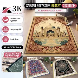 (3K) Sajadah Kubah & Persegi Panjang Polyester GLOSSY 70x110CM Perlengkapan Sholat