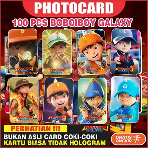 Photocard Boboiboy Galaxy ( BUKAN COKI-COKI / BUKAN HOLOGRAM ) isi 100 PCS Free Innerslave + Gantungan Kunci | PHOTOCARDKU