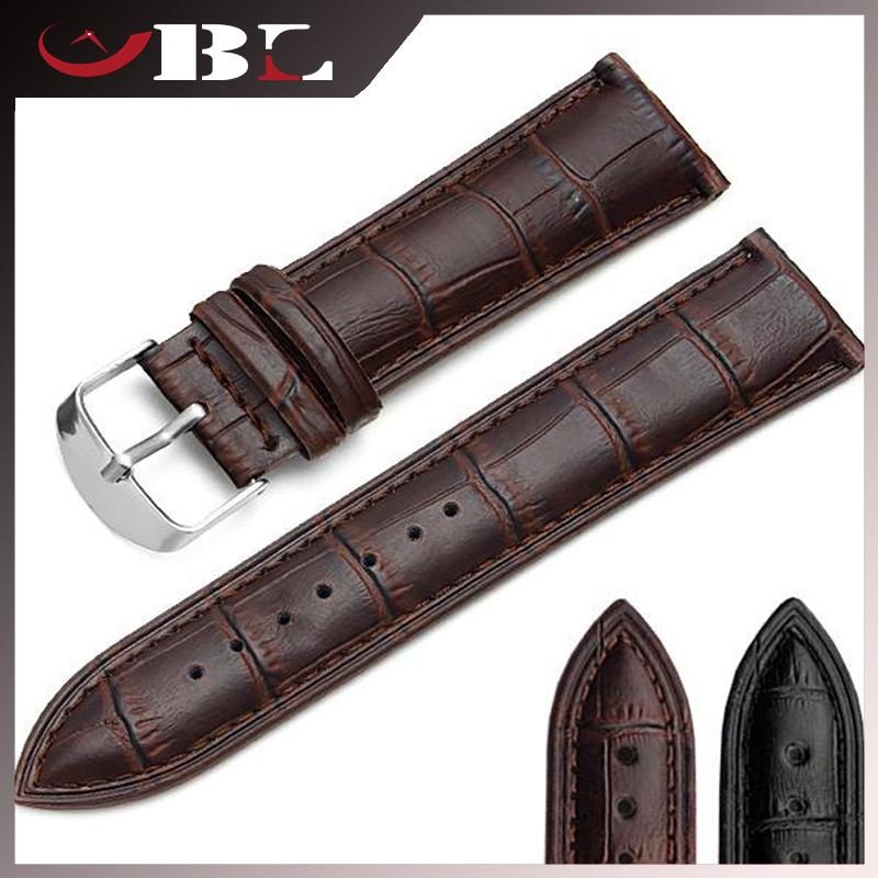 Dây da, SKMEI Chính Hãng, Dây đeo màu đen, Dây đeo slub da bò, Dây đeo đồng Đồng Hồ, Dây đeo bằng da có khung tay, Có sẵn trong 20 / 16mm