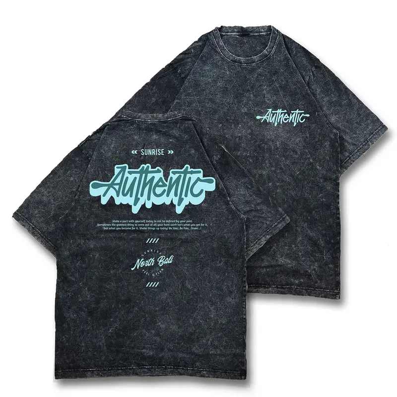 Kaos Washing Oversize Unisex "AUTHENTIC" 0